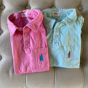 2 cotton golf shirts